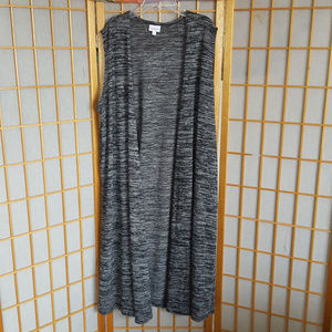 Lularoe Joy Marled Heathered Gray Vest